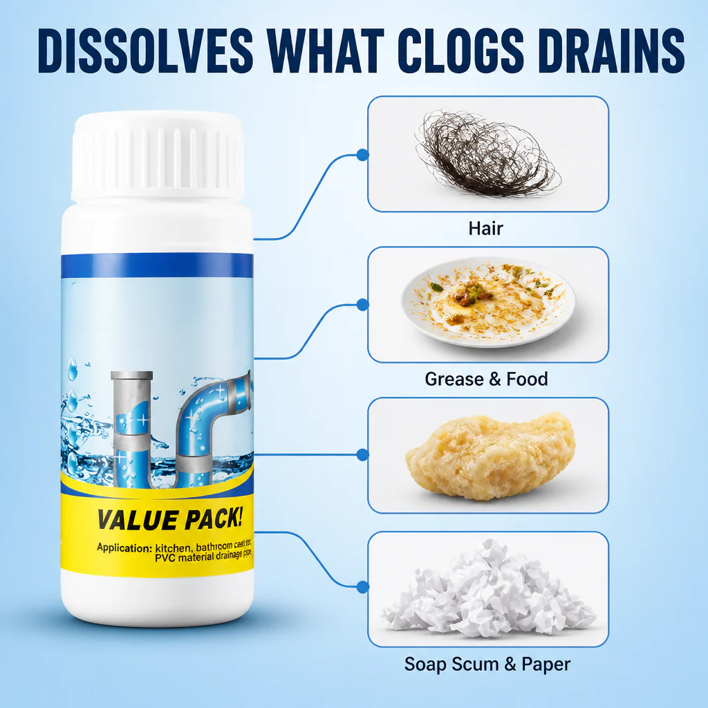 PipePulse™ — Dissolve Hair, Grease & Gunk and Reopen Slow Drains in 20 Minutes - Image 4