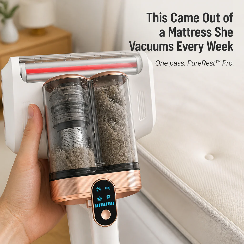 PureRest™ Pro Mattress Cleaner — Pull Dust Mites Out of Your Mattress for Sneeze-Free Sleep - Image 5
