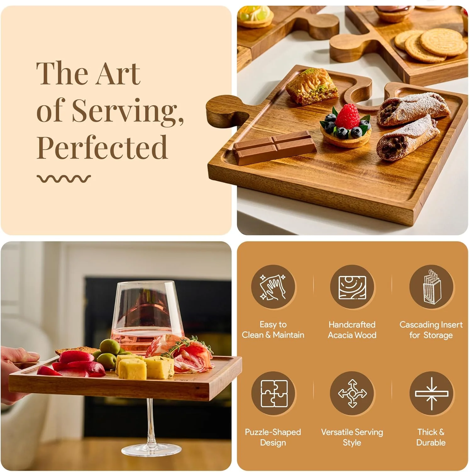 Puzzle Serving Tray – Connects Guests for Stylish and Memorable Moments - Image 6