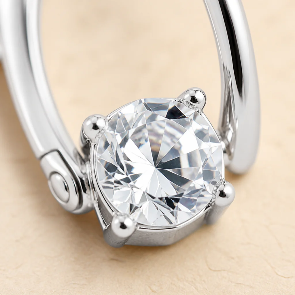 Lumelle™ – Crystal Solitaire Drop Hoop Earrings - Image 4