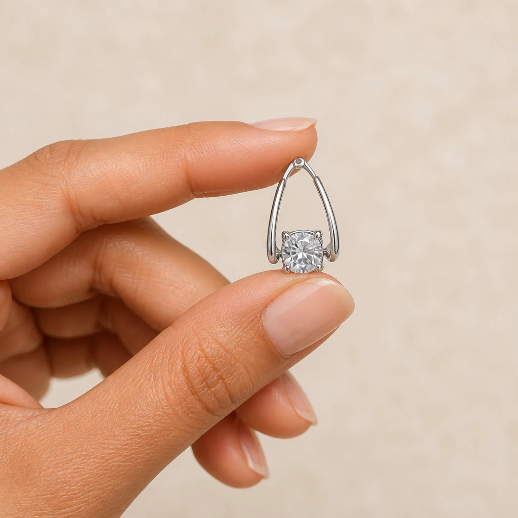 Lumelle™ – Crystal Solitaire Drop Hoop Earrings - Image 7