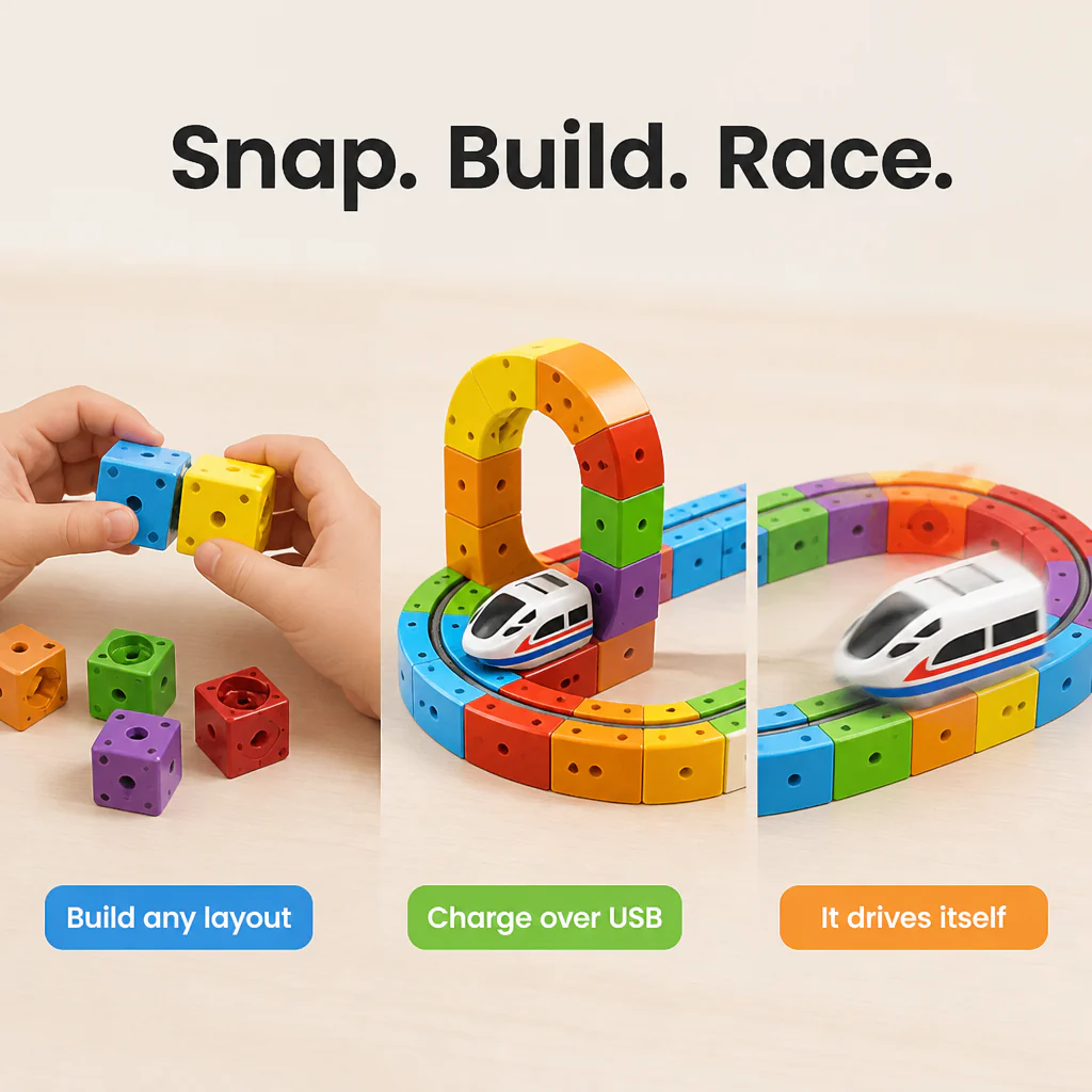 RailRush™ — Build the Track, Race the Train, Beat Screen Time | Ages 3+ - Image 3