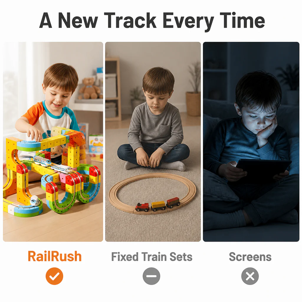 RailRush™ — Build the Track, Race the Train, Beat Screen Time | Ages 3+ - Image 6