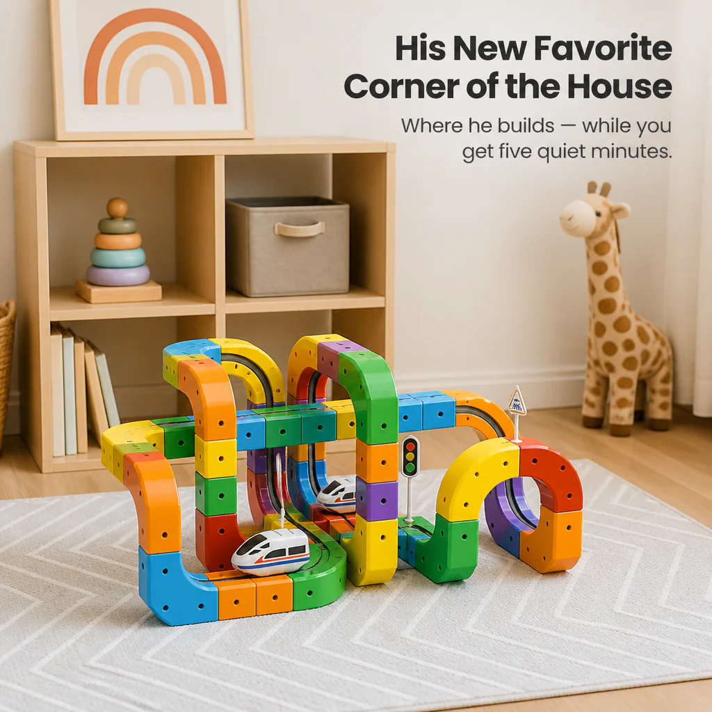 RailRush™ — Build the Track, Race the Train, Beat Screen Time | Ages 3+ - Image 7