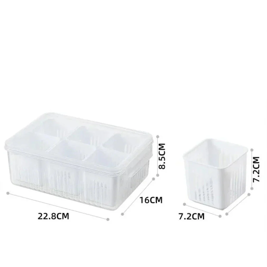 Refrigerator Storage Container | Moisture-Resistant Drain Insert | Stackable Tray | CoolClear - Image 6