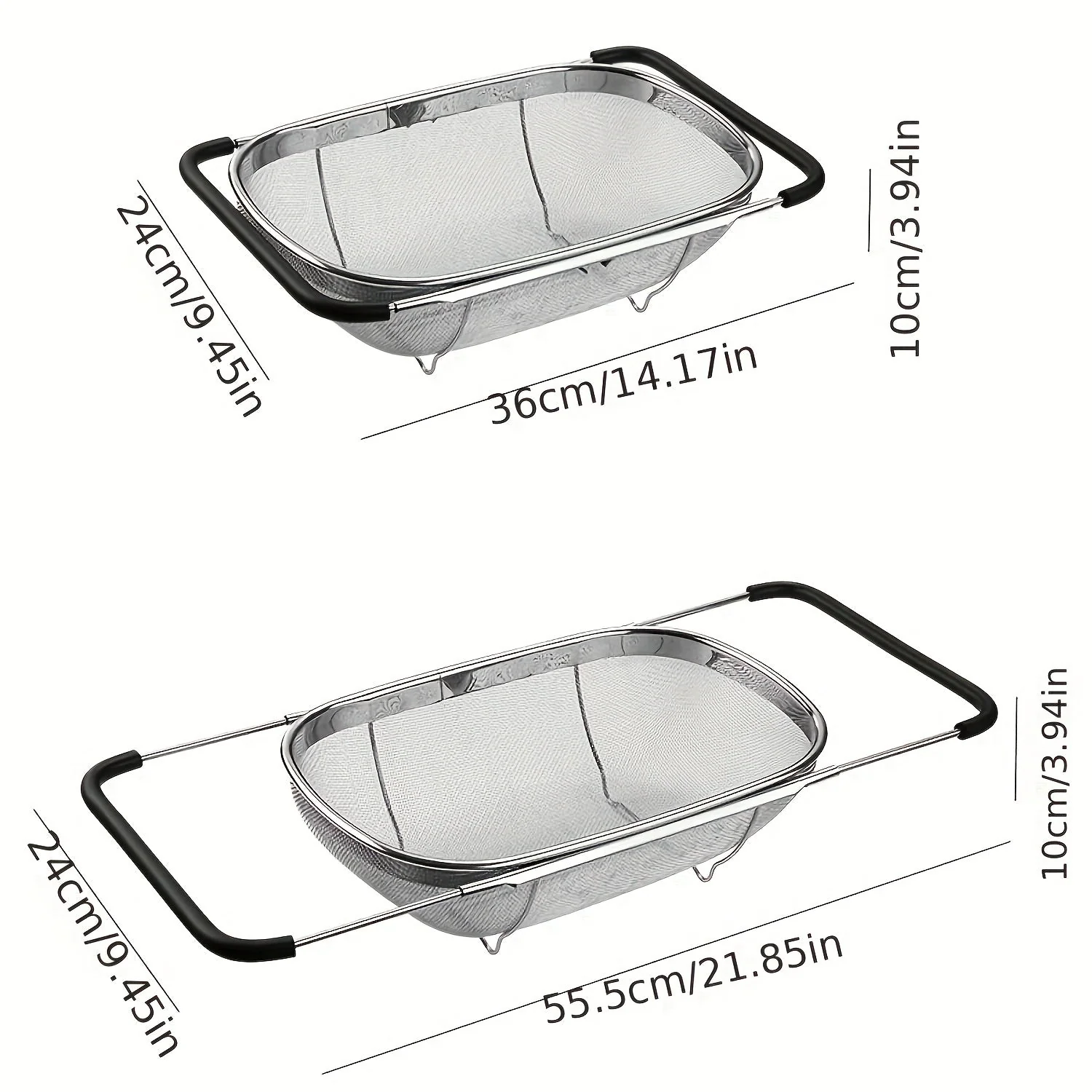Retractable Stainless Steel Sink Strainer - Image 2