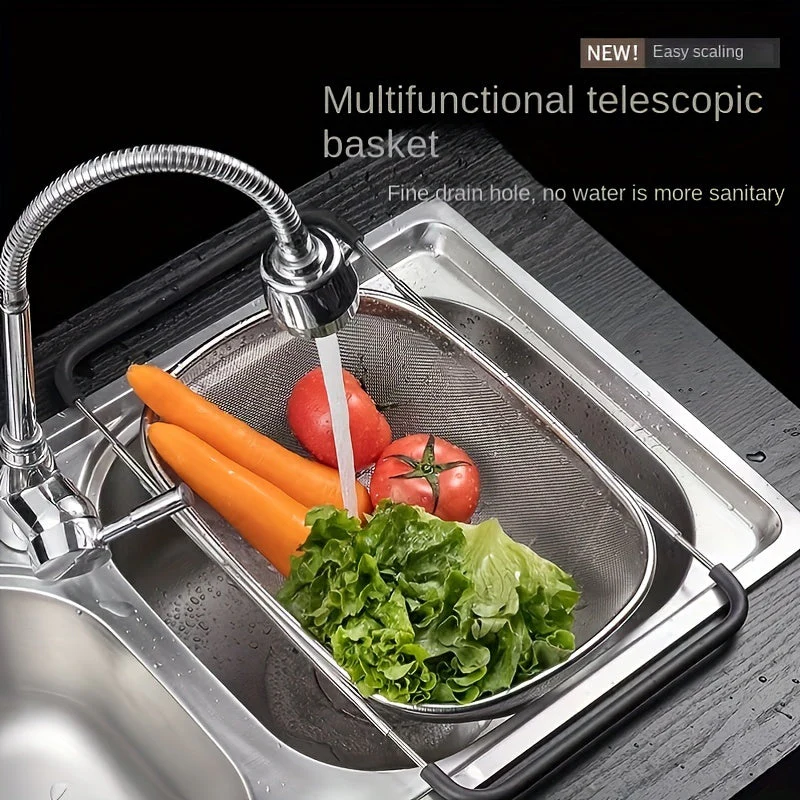 Retractable Stainless Steel Sink Strainer - Image 4
