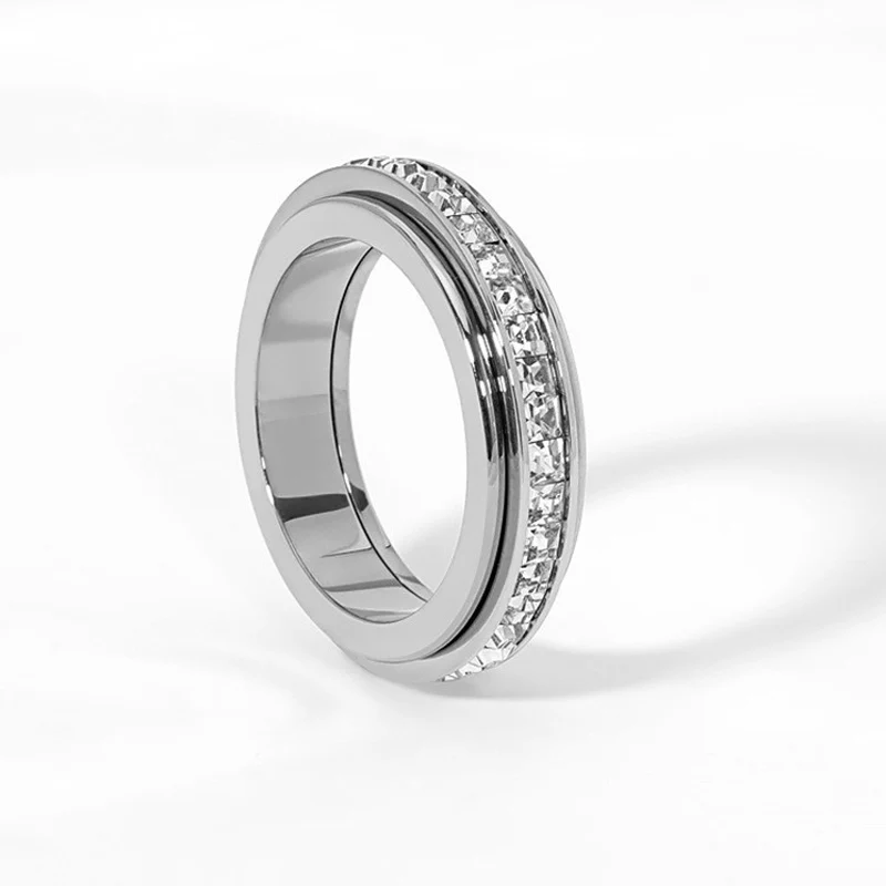 Rotating Spinner Ring in Titanium Steel with Zirconia - Image 13