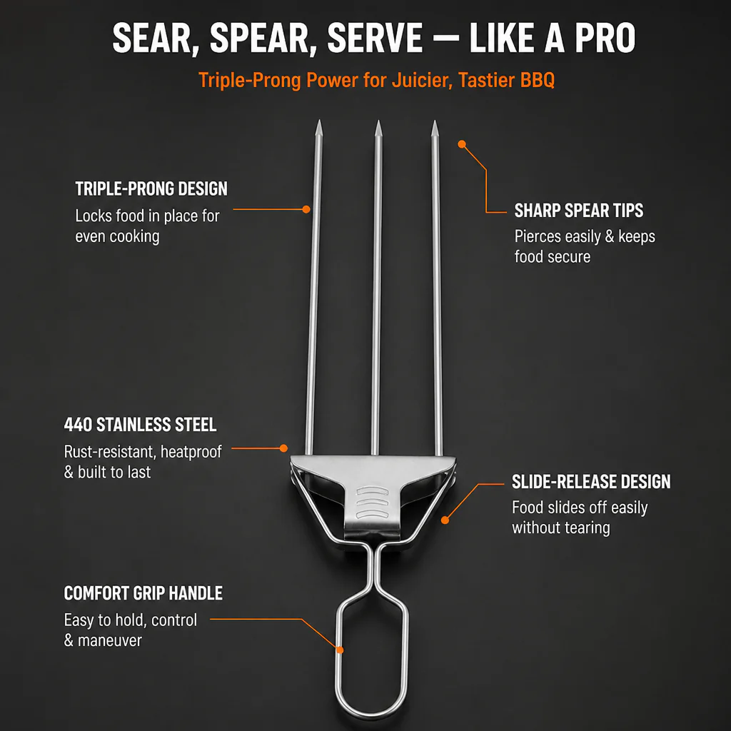 SearMight™ — Lock Food in Place, Slide It Off Clean, Grill Like a Pro - Image 3