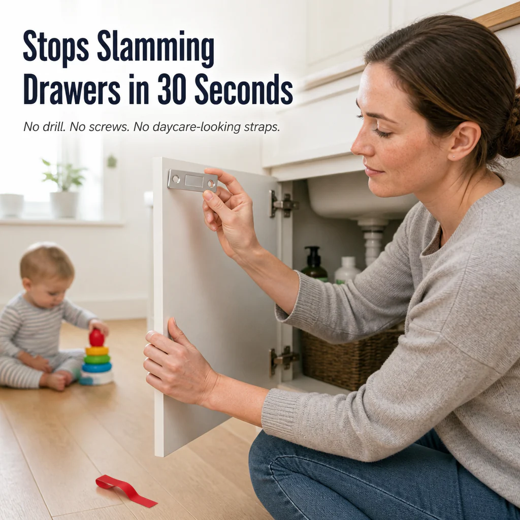 SecureSeal™ — Stop Drawers From Slamming Open in Under 60 Seconds