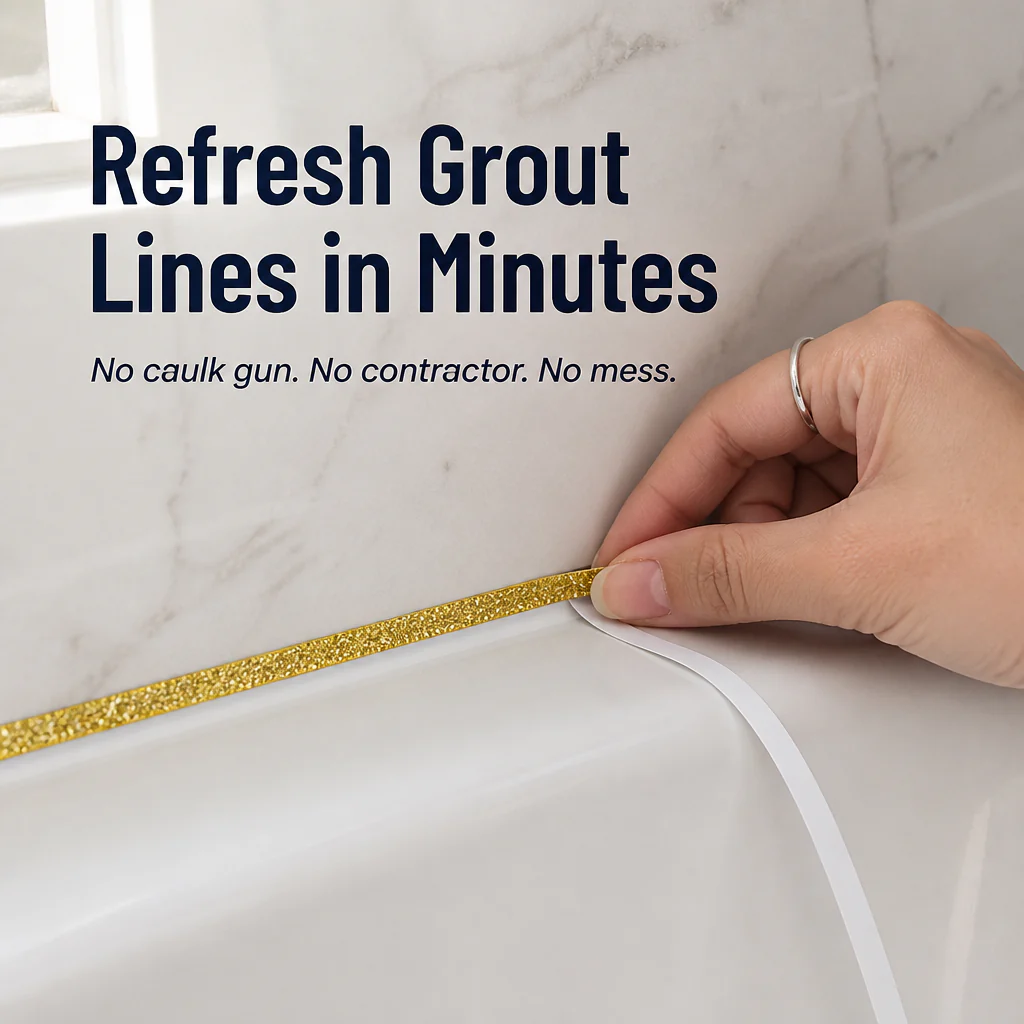 SecureSealPro™ — Refresh Stained Grout Lines in Minutes Without a Caulk Gun