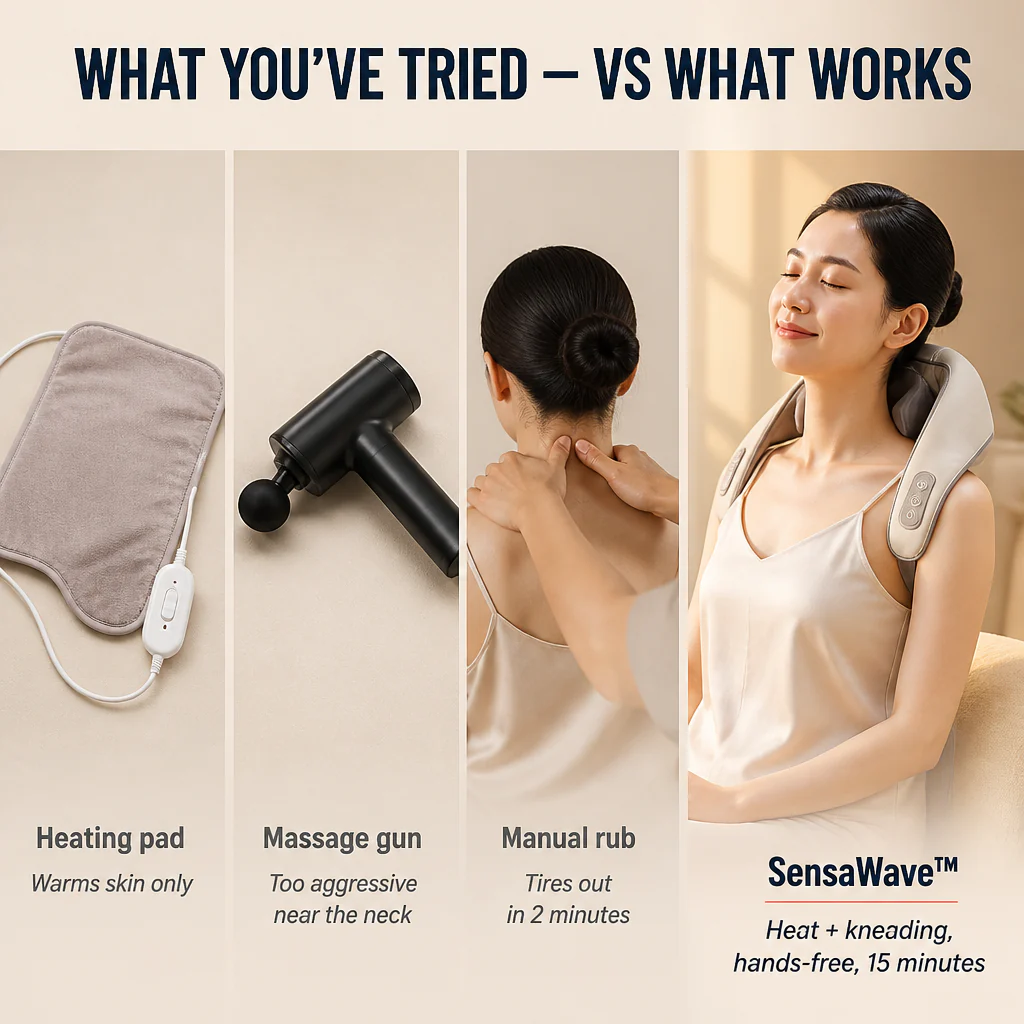 SensaWave™ — Knead Away Neck and Shoulder Knots With Heated Shiatsu Hands - Image 5