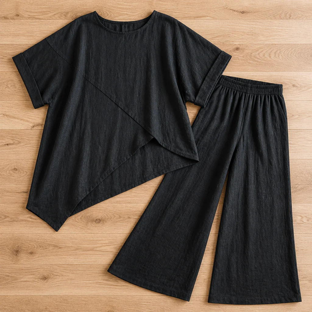 SerenaAura™ Two-Piece Loose Set — Unleash Effortless Confidence with Every Move - Image 9