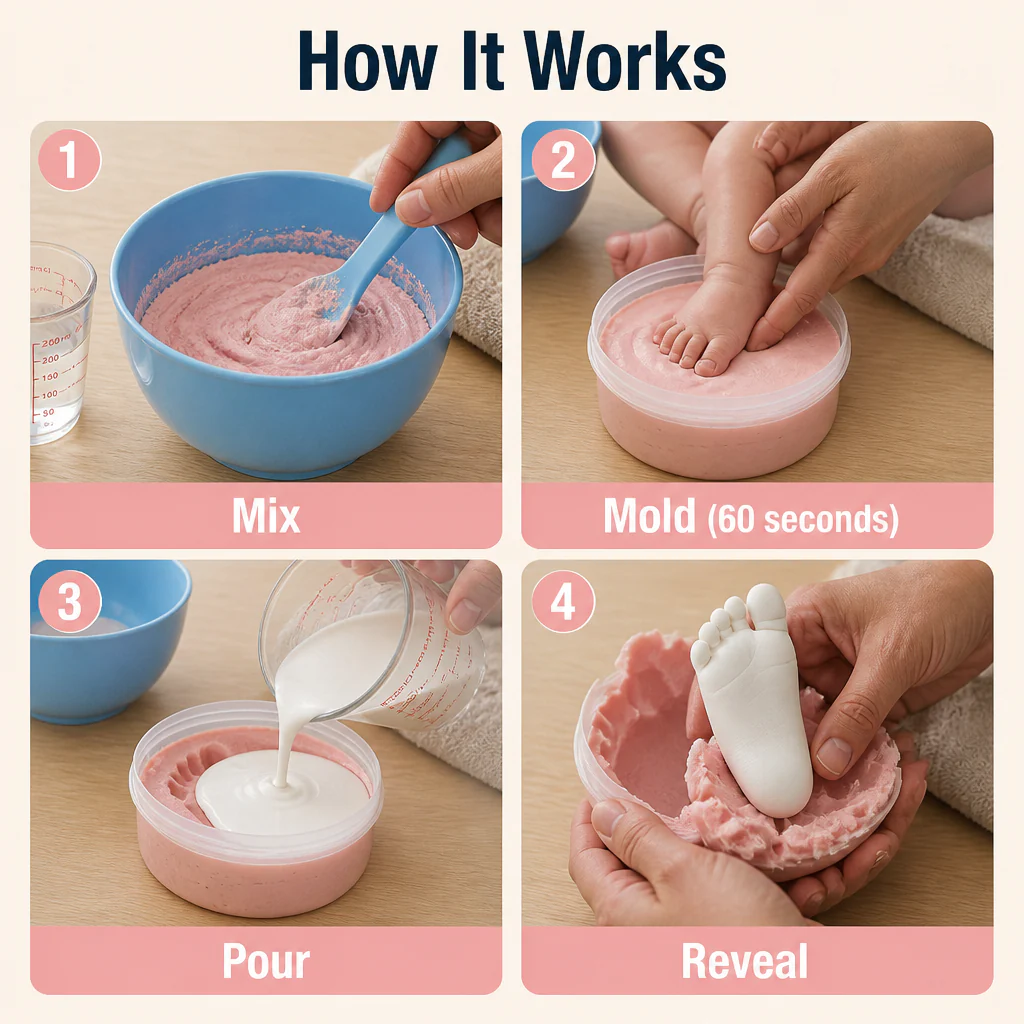 SereniPrints™ — Cast Your Baby's Tiny Hands & Feet in 3D Plaster Keepsakes - Image 3
