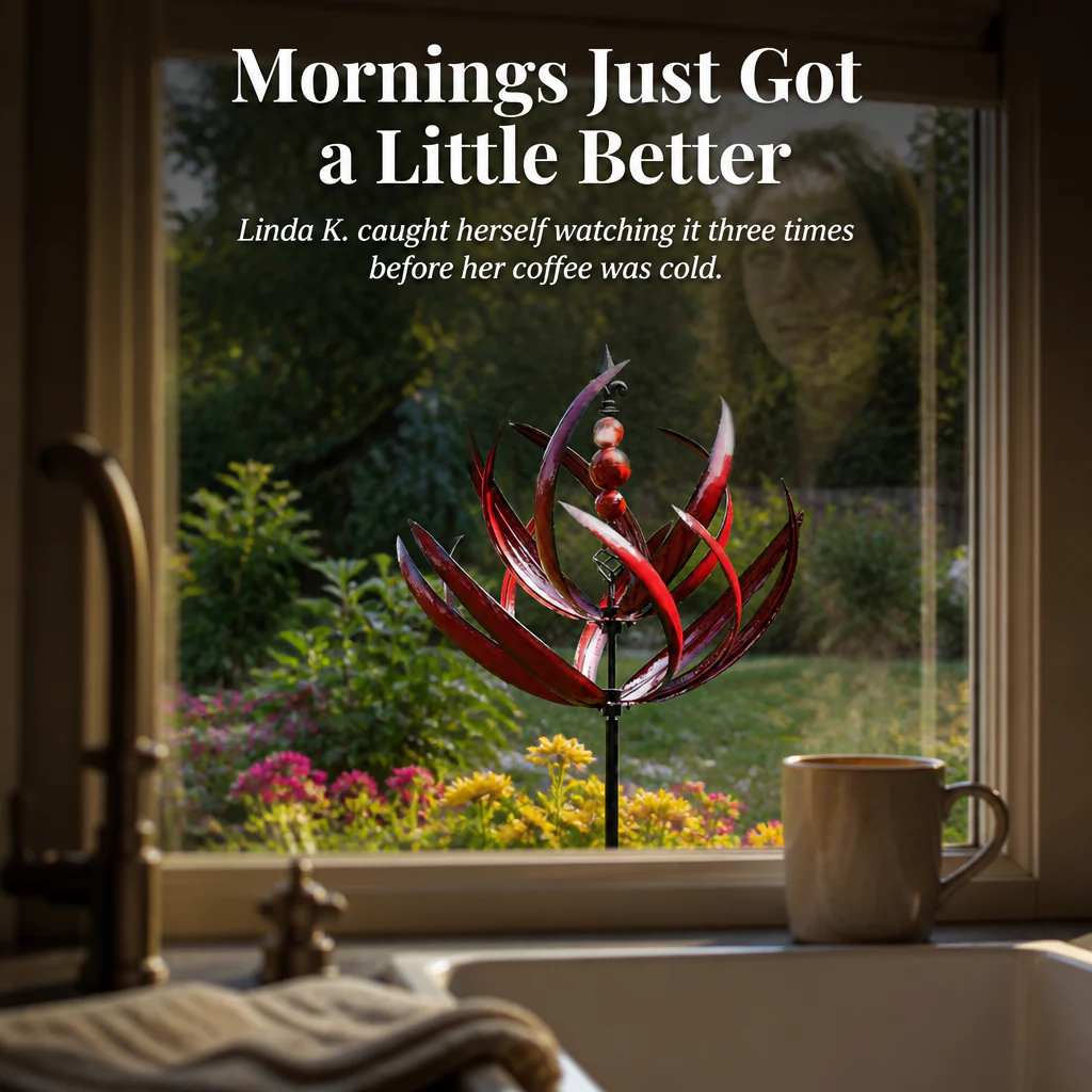 SereniWind™ — Watch the Lightest Breeze Bloom a Slow-Spinning Metal Lotus - Image 4
