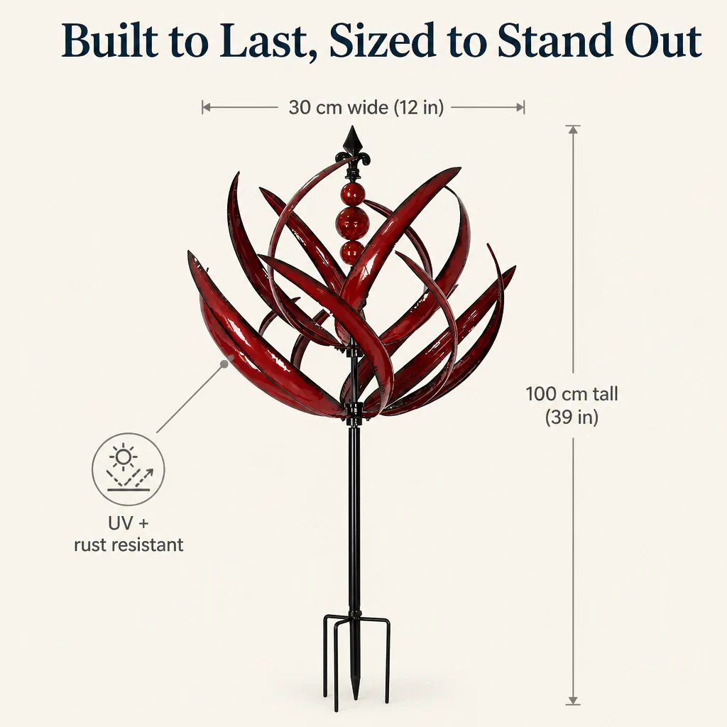 SereniWind™ — Watch the Lightest Breeze Bloom a Slow-Spinning Metal Lotus - Image 8