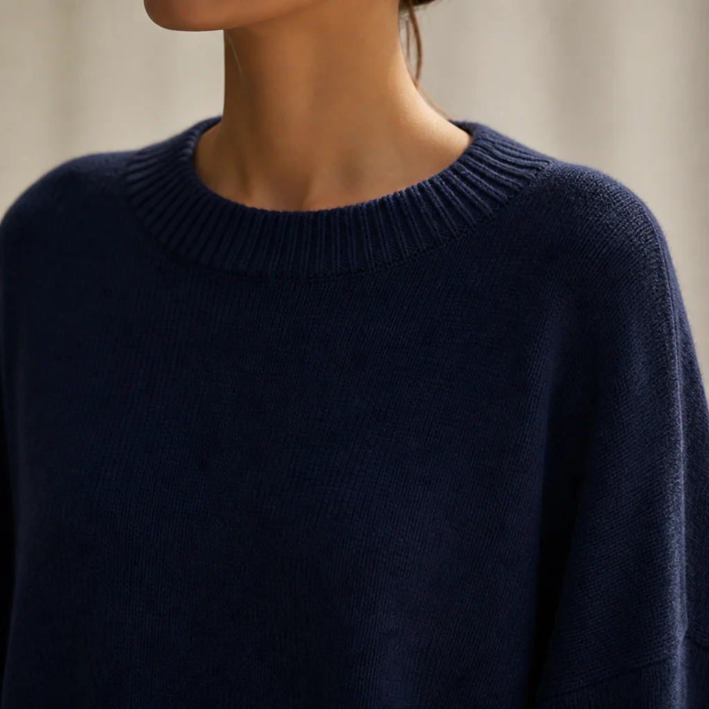 SerenoWave™ – Effortless Asymmetric Poncho Sweater with Batwing Sleeves - Image 7