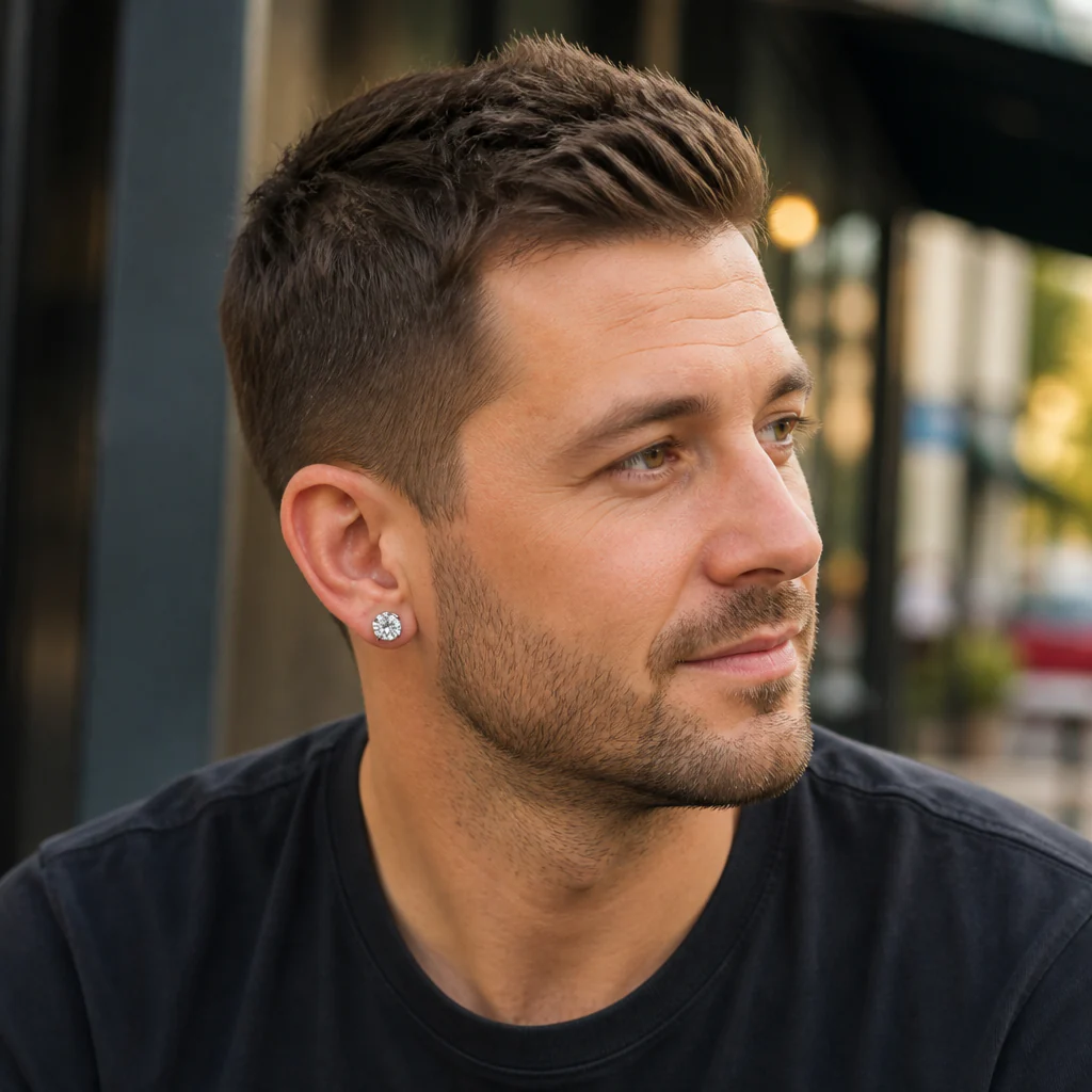 SerenPulse™ – Round-Cut Magnetic Clip-On Stud Earrings, No Piercing Needed - Image 2