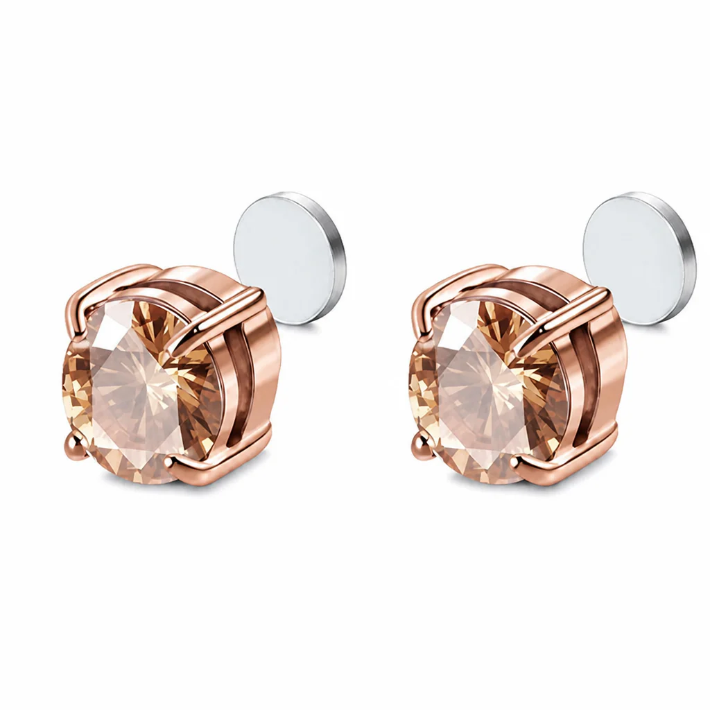 SerenPulse™ – Round-Cut Magnetic Clip-On Stud Earrings, No Piercing Needed - Image 8