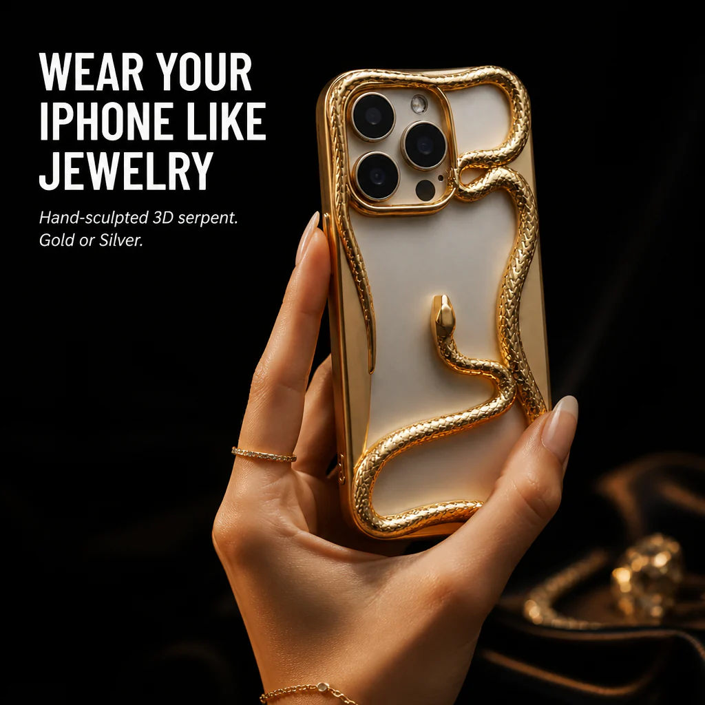 Serpentine Luxe™ — Wear Your iPhone Like a Sculpted Piece of Jewelry