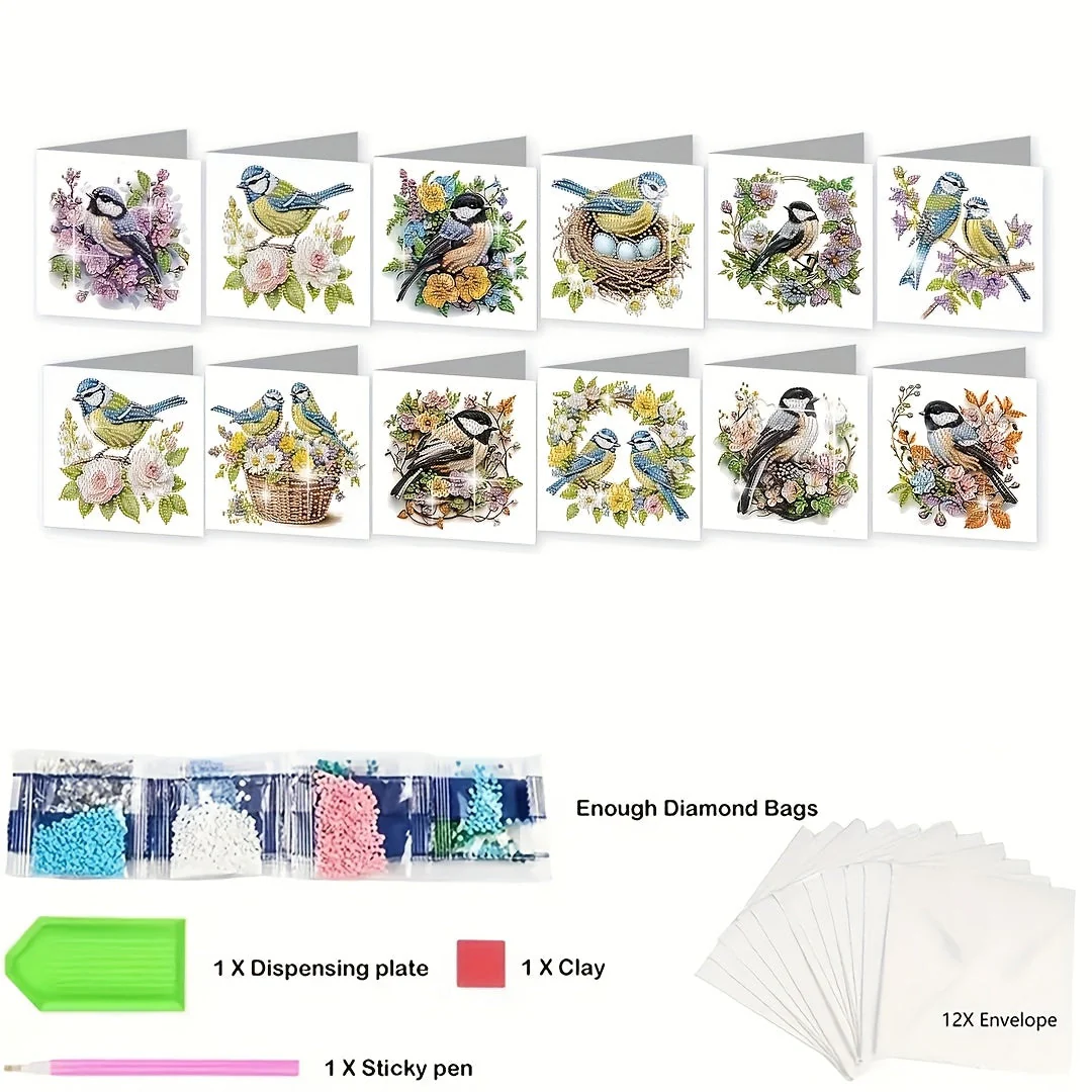 Set of 12 Greeting Cards for Diamond Painting - Image 9