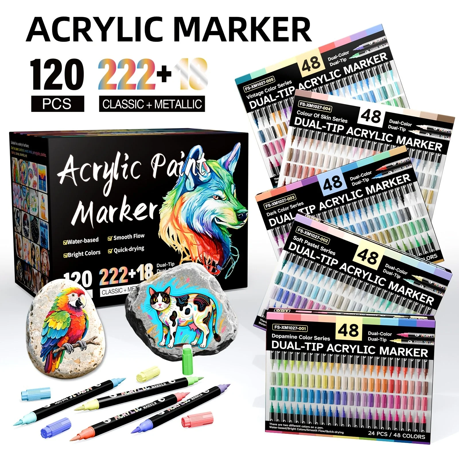Set of 120 Acrylic Markers - Image 15