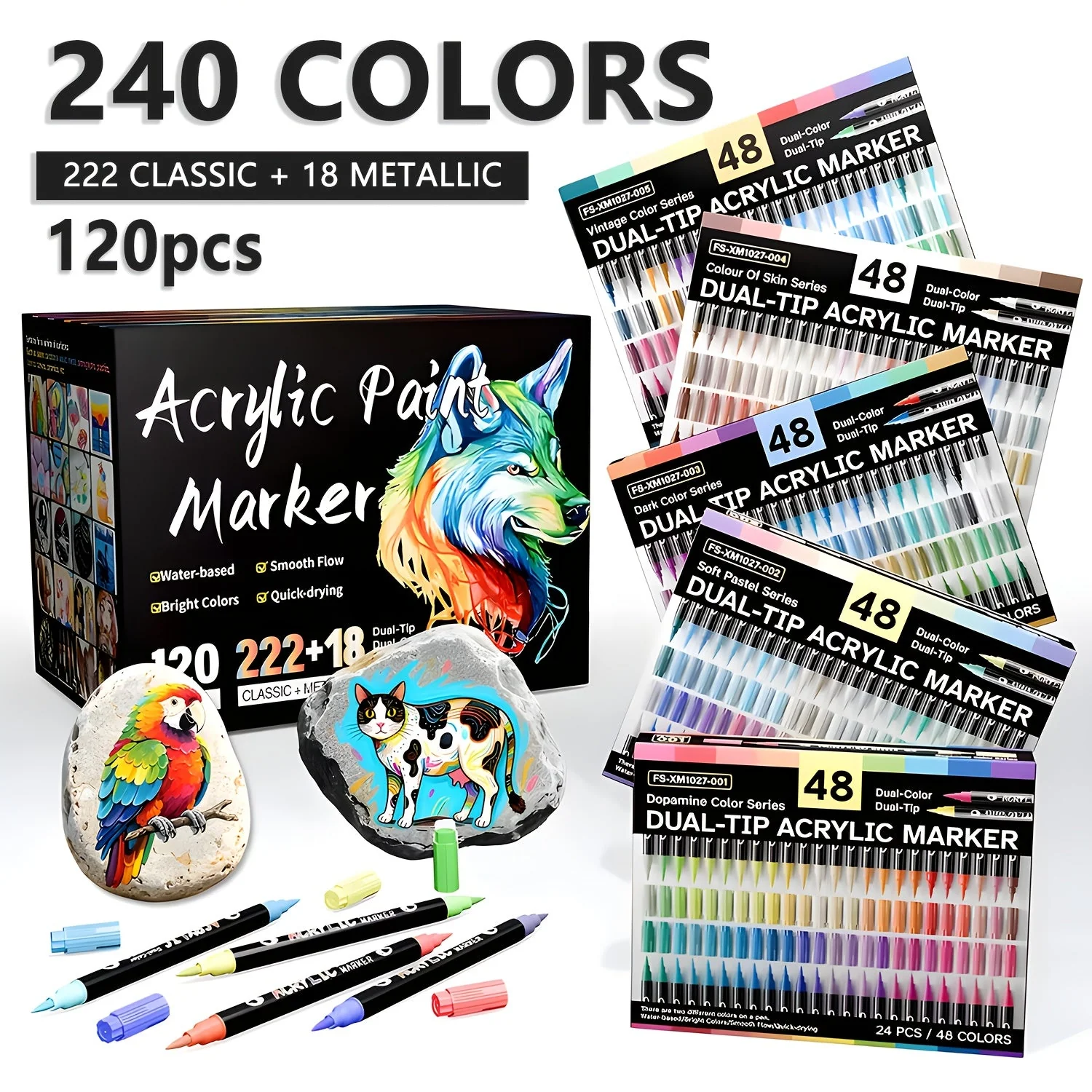 Set of 120 Acrylic Markers - Image 2