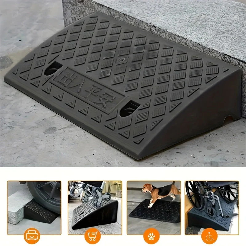 Set of 2 Curb Ramps, 10 cm Height, Made of PE - Image 2