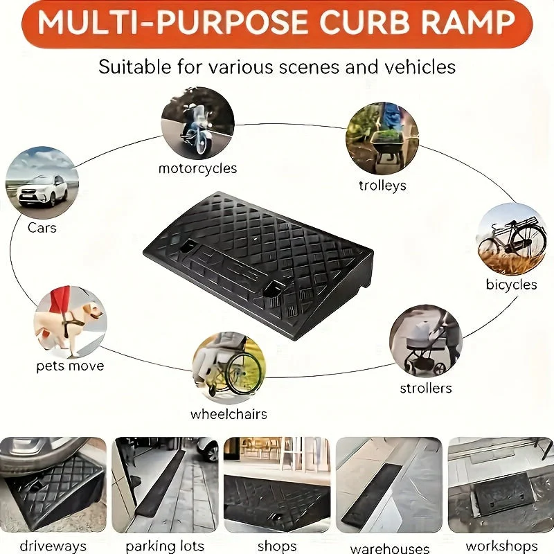 Set of 2 Curb Ramps, 10 cm Height, Made of PE - Image 7