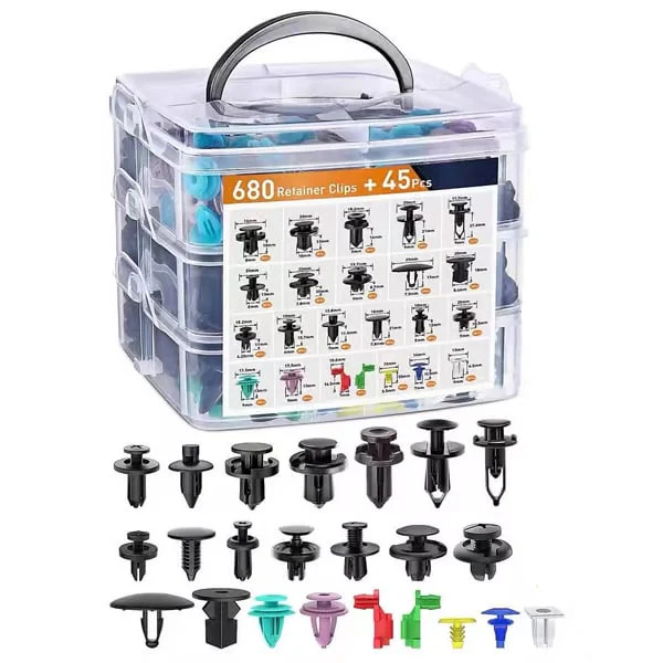 Set of 680 Automotive Fastening Clips - Image 2