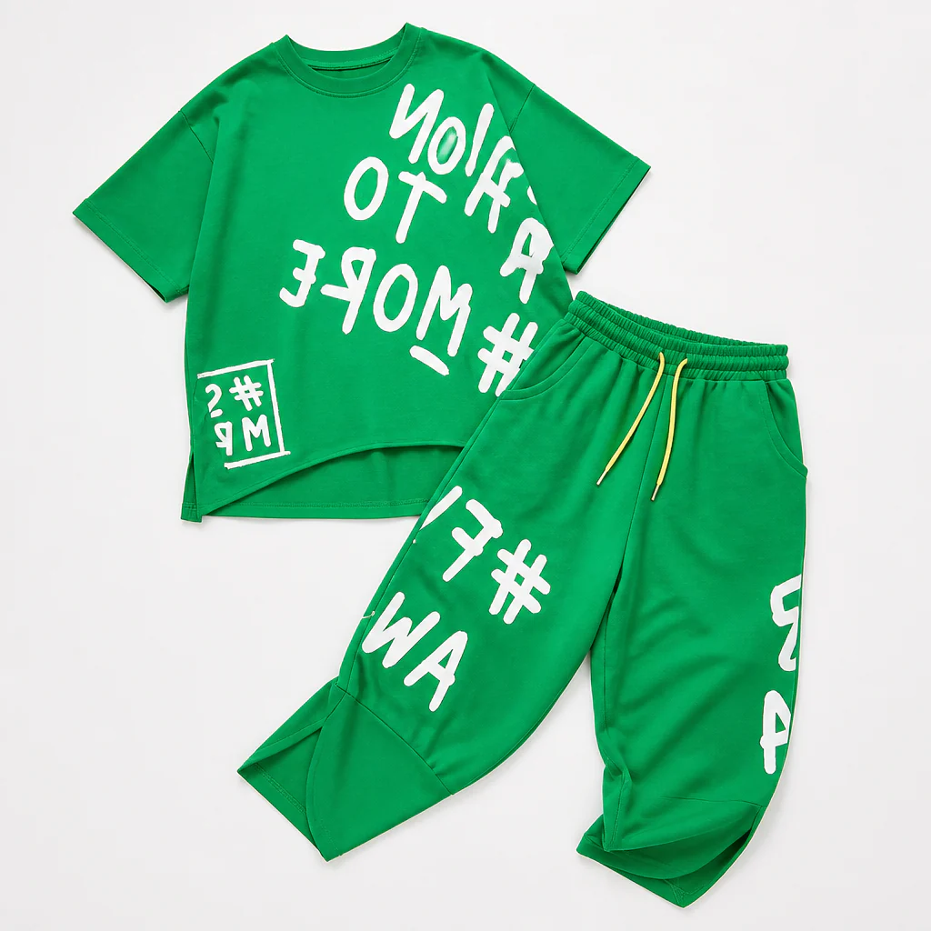 Brixa™ – Oversized Graffiti Print Lounge Two-Piece Set - Image 13
