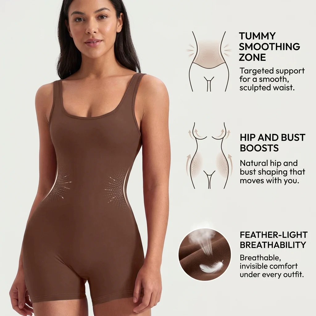 SilhouettaCurve™ – Seamless Full-Body Shaping Bodysuit with Tummy-Smoothing Panels - Image 11
