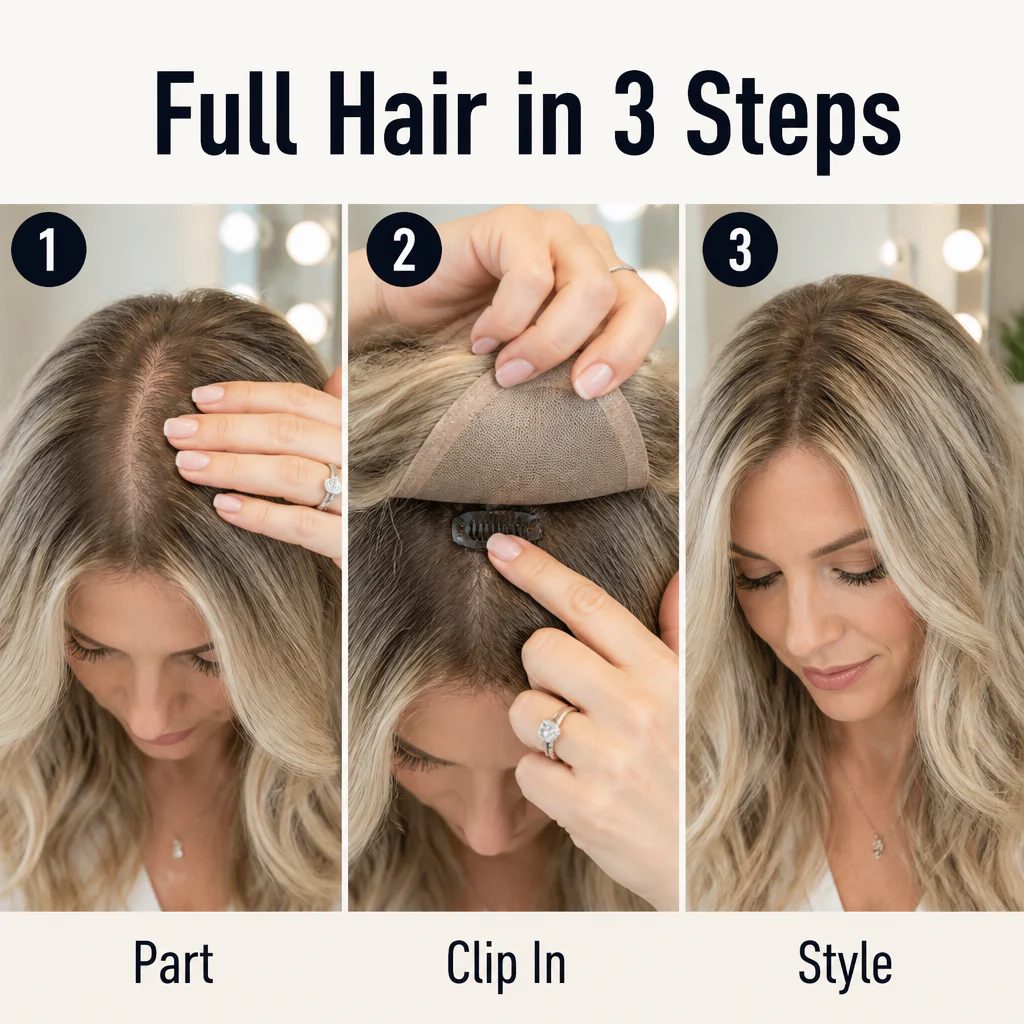 SilqueVeil™ — Cover Thinning Hair With a Part That Looks Like Real Scalp - Image 7