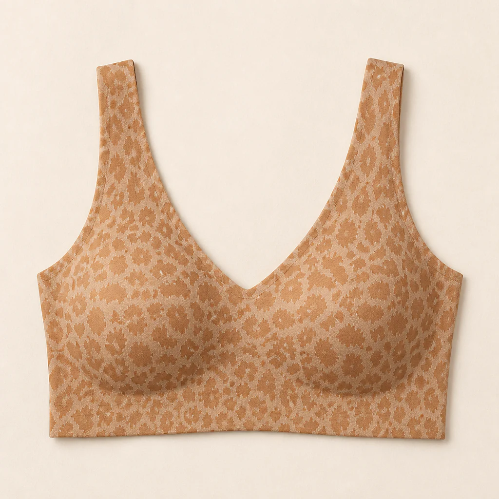 SilquiEase™ – Seamless Wireless Leopard Print Bra with Cut-Out Back - Image 11