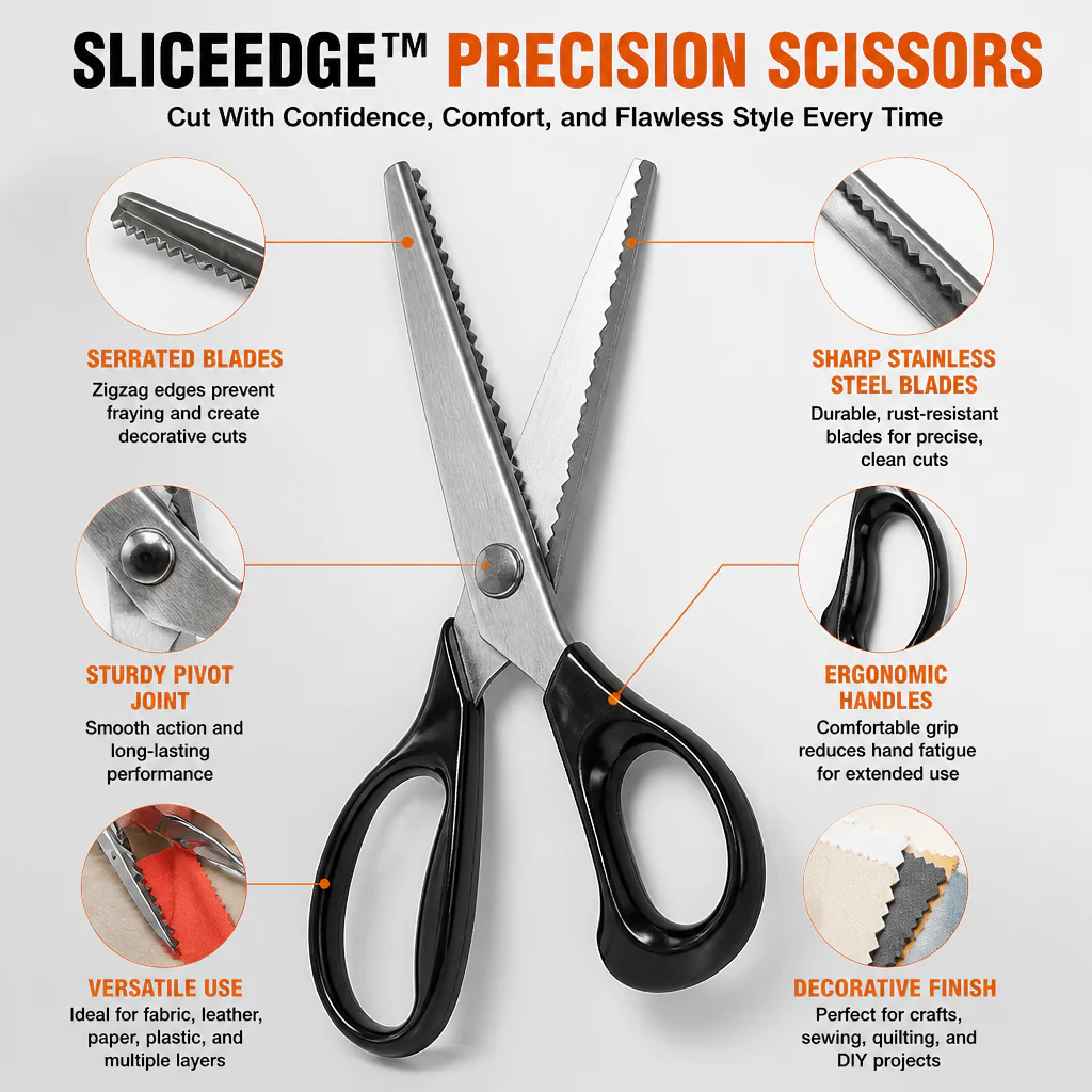 SliceEdge™ Precision Scissors — Cut With Confidence, Comfort, and Flawless Style Every Time - Image 8