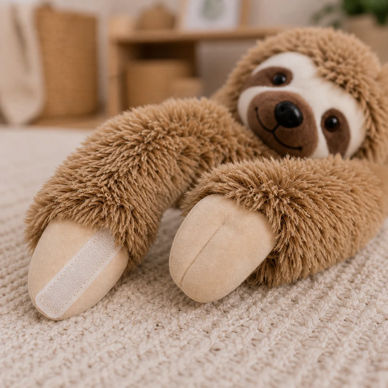 Sloth Plush Toy with Velcro Fasteners - Image 4