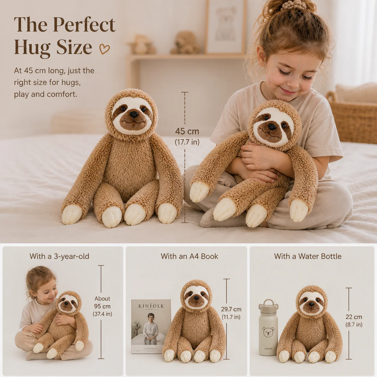 Sloth Plush Toy with Velcro Fasteners - Image 5
