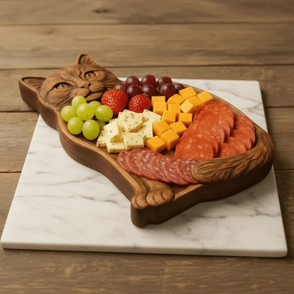 Snack Tray | Solid Wood Serving Board | Animal Design | NaturKueche - Image 7