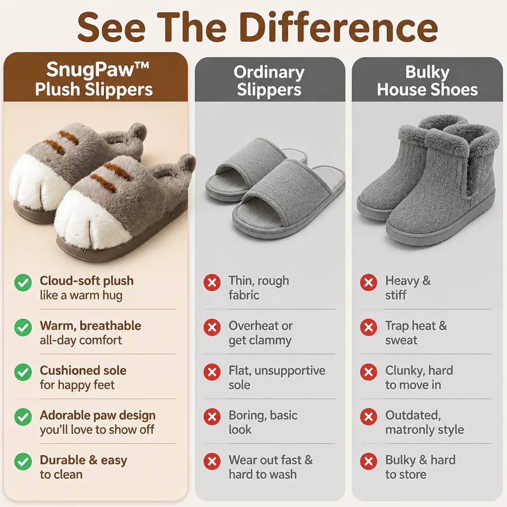 SnugPaw™ Plush Slippers — Feel the Warm, Cloud-Soft Hug Your Feet Crave Every Day - Image 5