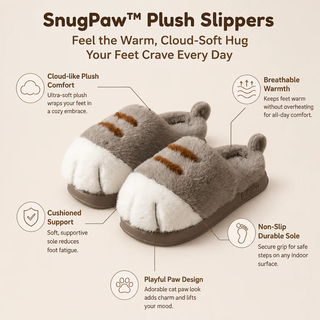 SnugPaw™ Plush Slippers — Feel the Warm, Cloud-Soft Hug Your Feet Crave Every Day - Image 7