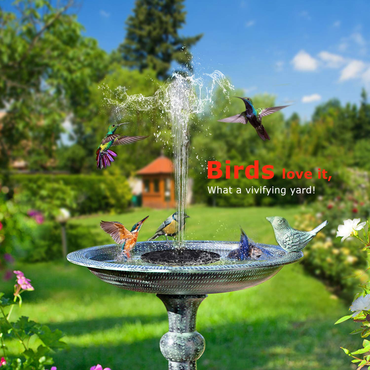 Solar Fountain – Enchant Your Garden with Lively Water Feature and Solar Power - Image 2