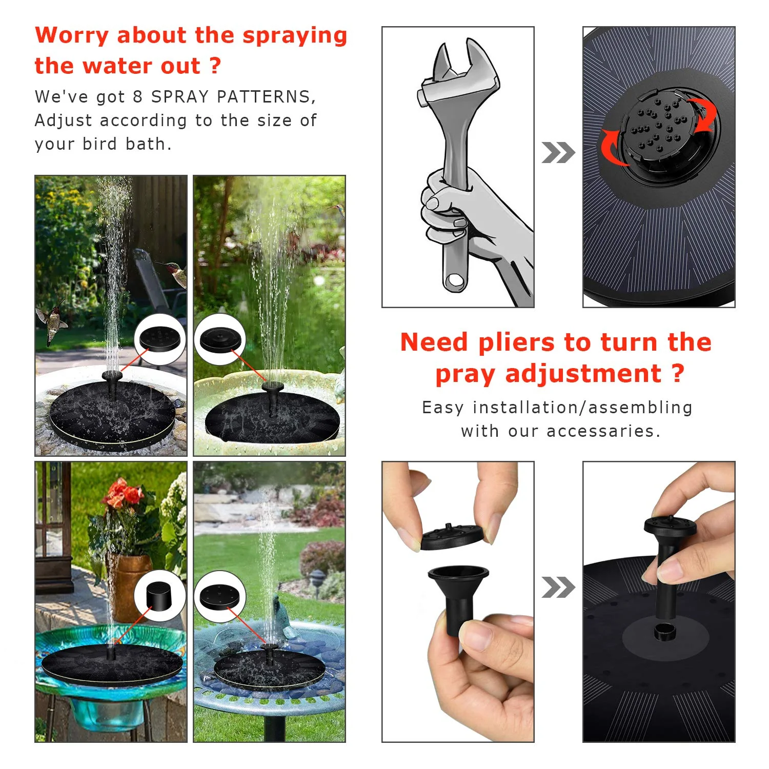 Solar Fountain – Enchant Your Garden with Lively Water Feature and Solar Power - Image 8