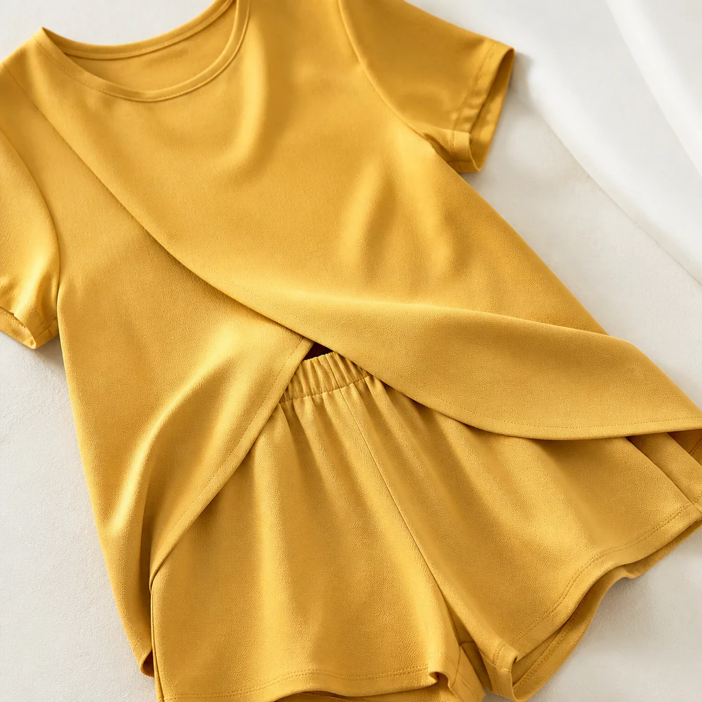 SolaraEase™ – Relaxed Tulip-Hem Top & Shorts Summer Set - Image 6