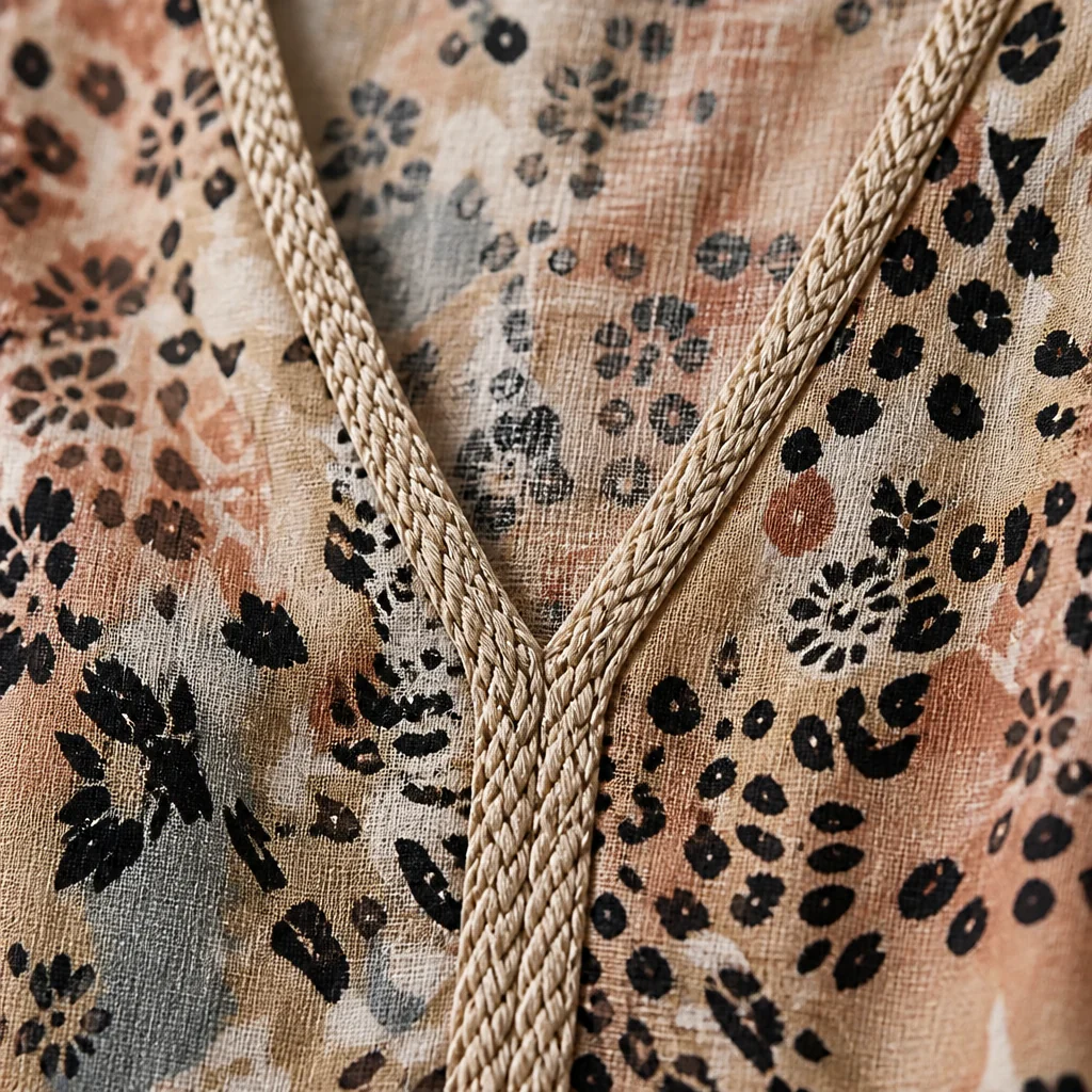 Aesthetic — printed boho midi dress sold on style, ease, and mature-vacation identity. - Image 5