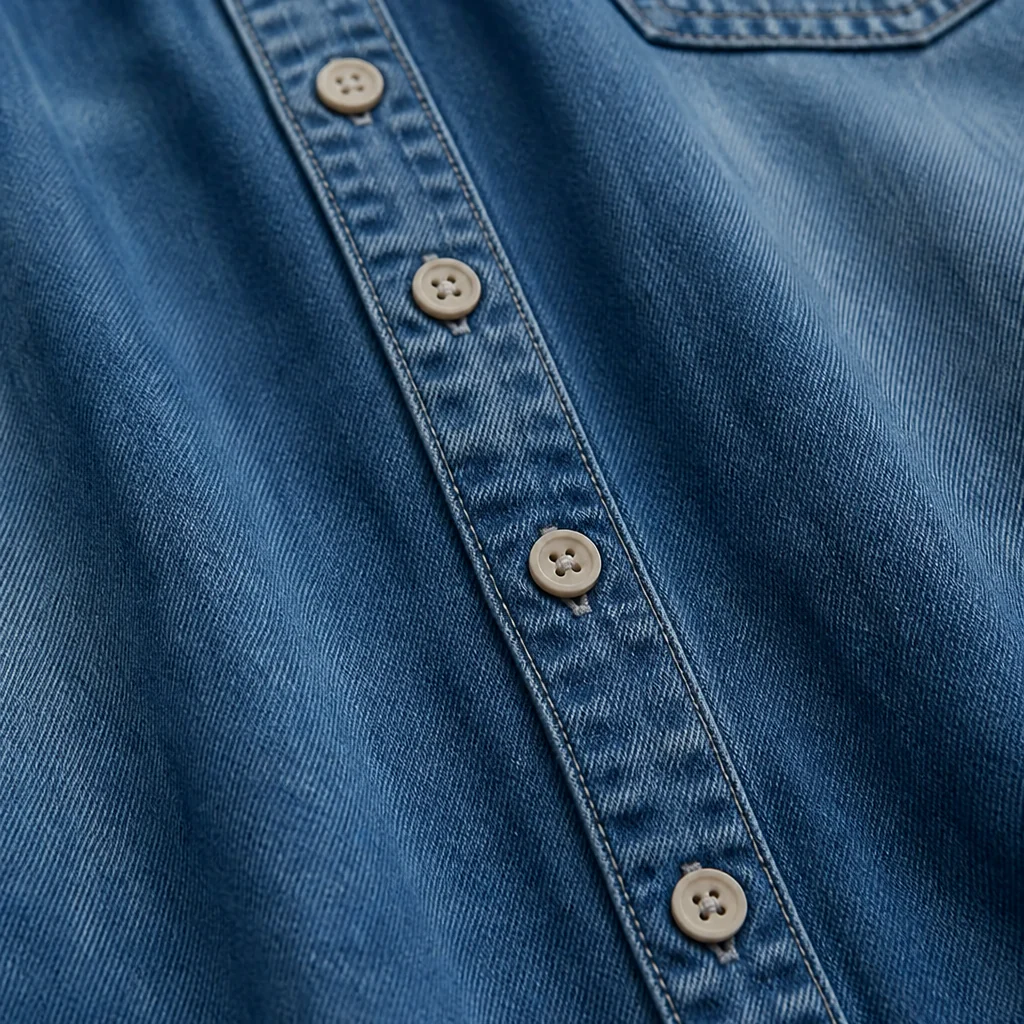 SolsticeWave™ – Off-Shoulder Wide-Leg Denim Jumpsuit with Button-Front Placket - Image 6
