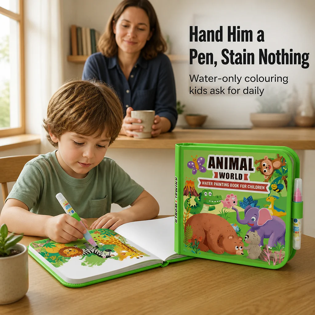 SplashCraft™ — Hand Kids Hours of Quiet Colouring Without a Single Stain