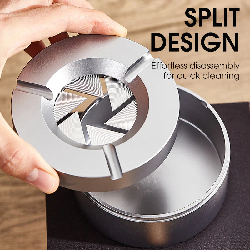 Stainless Steel Ashtray with 360° Rotary Lid - Image 5