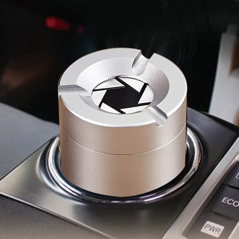 Stainless Steel Ashtray with 360° Rotary Lid - Image 7