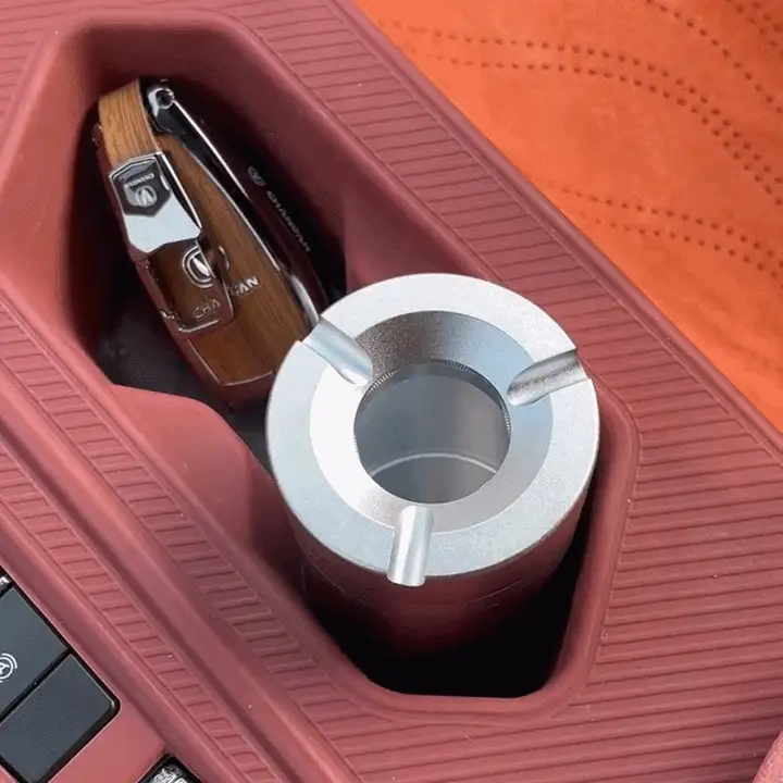 Stainless Steel Ashtray with 360° Rotary Lid - Image 9