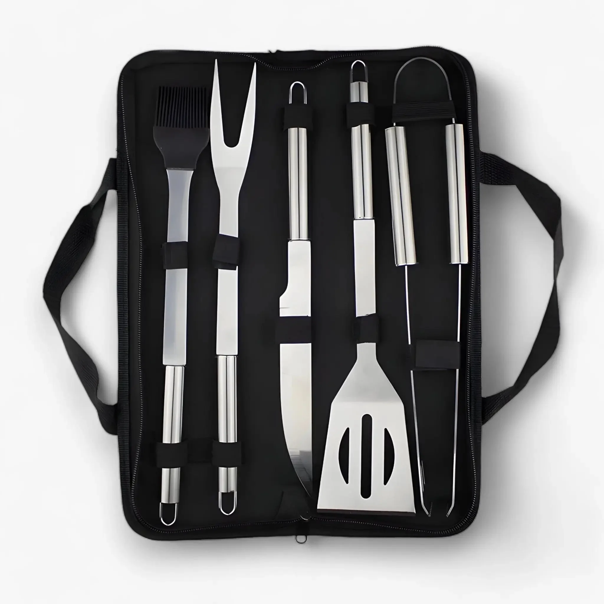 Stainless Steel BBQ Cutlery Set | Includes Carrying Case for Travel | Heat-Resistant Secure Grip | RostRanger - Image 3